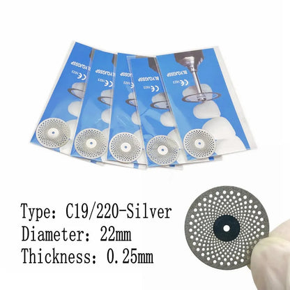 Dental Ultra-Thin Double Sided Sand Porcelain Cutting Disc Mandrel - 5pcs/Pack Diamond Polishing Tools - Denspay Supplier