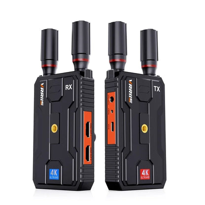 400m 5G 4K Wireless Video Transmitter & Receiver – HDMI Extender, Dual Display Adapter, Battery Support for Wedding Camera & Live Streaming