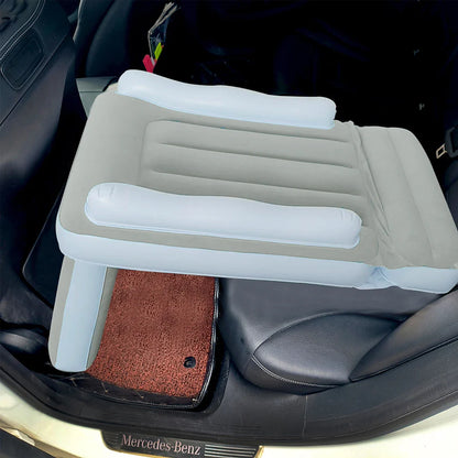 Infant & Kids Inflatable Mattress – Foldable Car Rear & Airplane Travel Flocking Air Bed