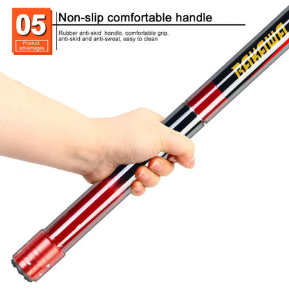 JOSBY Telescopic Foldable Fishing Net – 2.1M/3M/4M Lightweight Carbon Fiber Landing Net for Carp & Sea Fishing