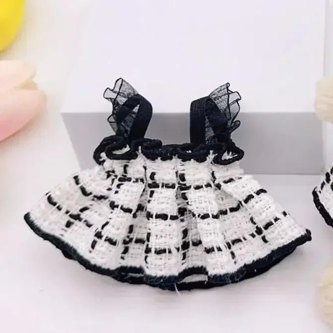 Mini Doll Clothes Outfit - Kpop EXO Labubu Idol V1 V2 Skirt & Sweater Set, Korea-Inspired Gift