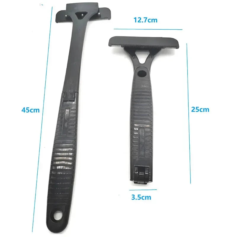 Men’s Back Shaver Razor – Safety Long Handle Foldable Hair Trimmer for Body, Legs & Back Hair Removal