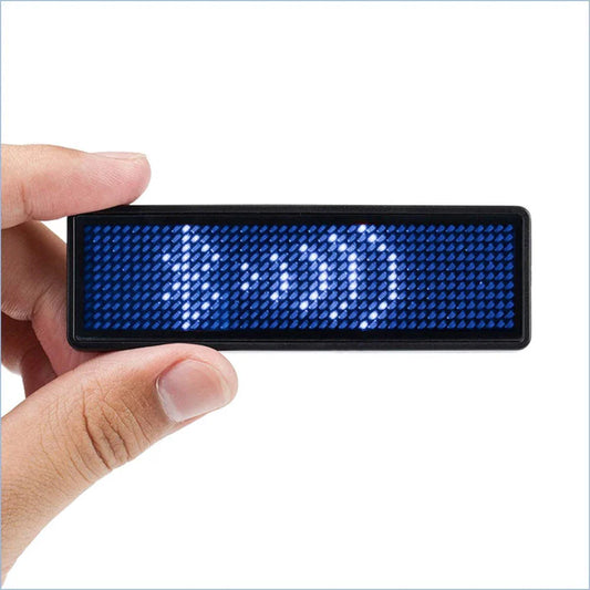 Rechargeable LED Name Badge Display – Programmable Scrolling Message Board with Multi-Language Support