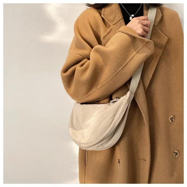 Casual Nylon Hobo Crossbody Bag for Women – Shoulder, Half Moon, Tote Travel Shopper & Purses