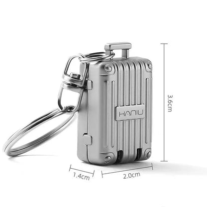 Exquisite Luggage Keychain Nail Cutter – Foldable Stainless Steel Nail Clippers, Rotary Toenail & Fingernail Manicure Trimmer