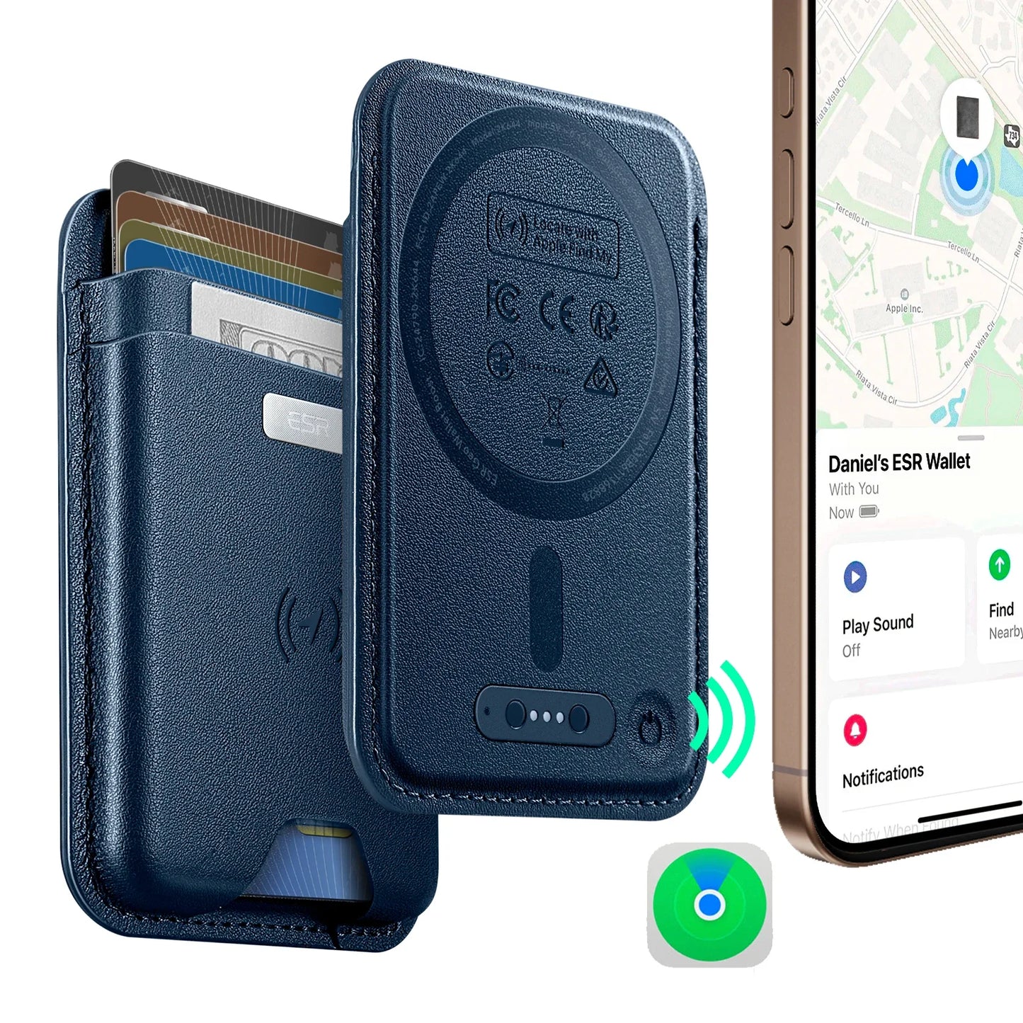 ESR MagSafe Wallet with Find My — Strong Magnetic 5-Card Holder for iPhone 16/15/14/13/12 Series