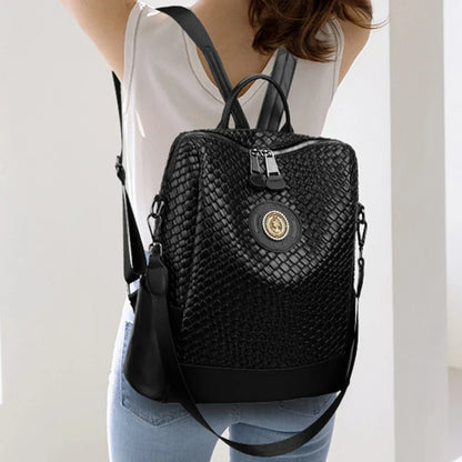 Luxury Women's Designer Backpack - High-Quality Leather, Large Capacity, Multifunctional Travel Mochila for Girls