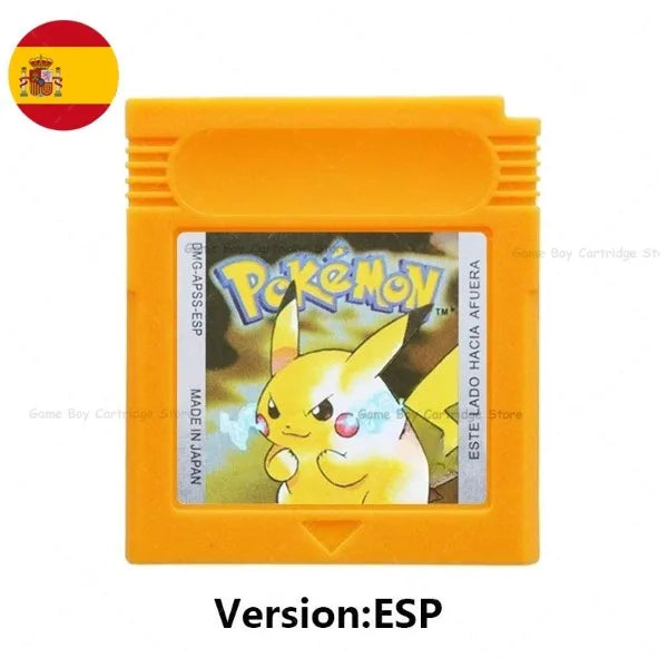 GBC Pokémon Game Cartridge Bundle – Red, Blue, Crystal, Gold, Silver, Yellow & Green, Multi-Language