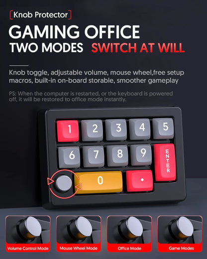 13-Key Programmable Mechanical Mini Keyboard – Hot-Swappable Switches with 7-Color RGB Lighting for Gaming