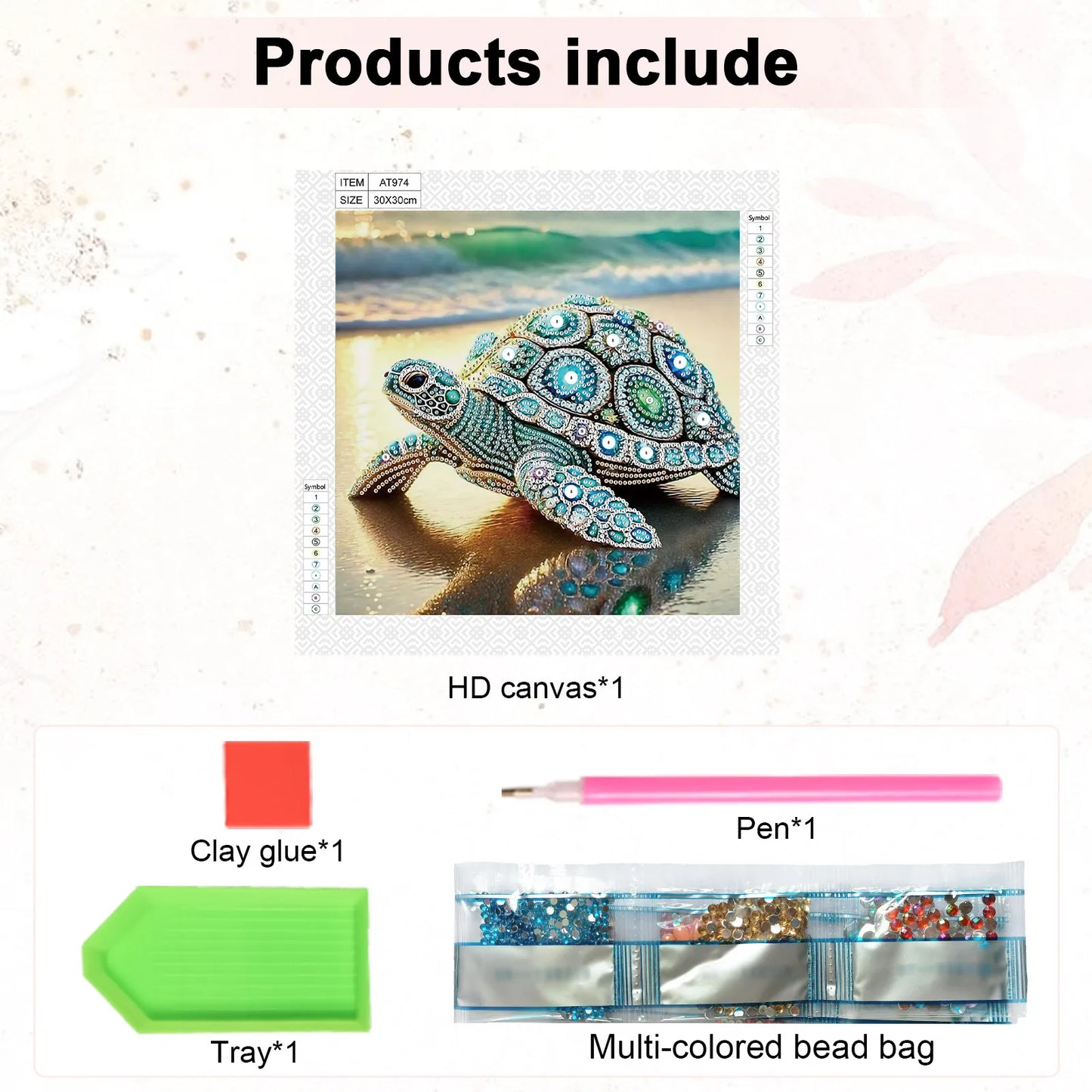 Turtle Diamond Art Kit - Special Shape Gemstone Painting Craft for Beginners Adults Home Wall Decor Gift