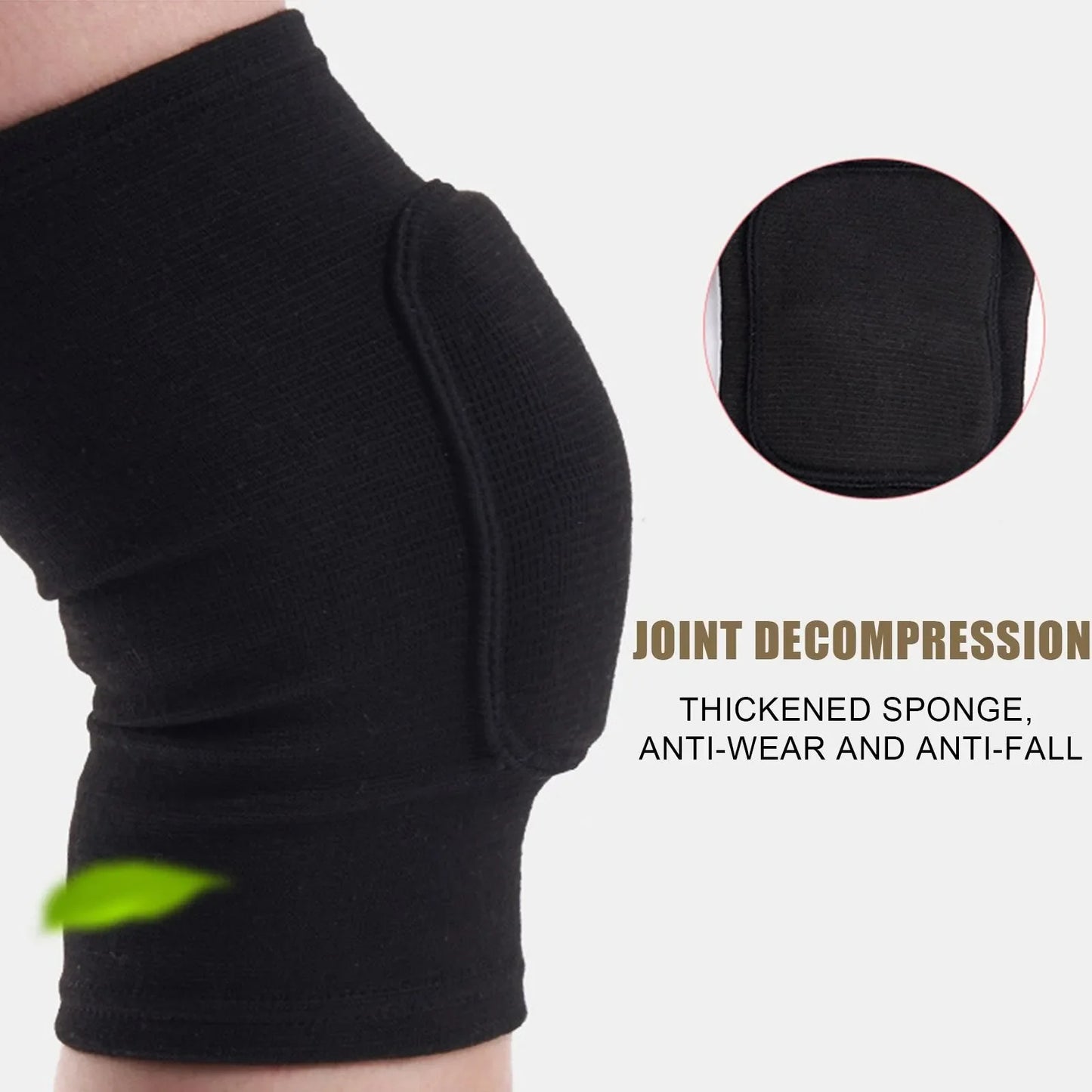 2PCS Sports Compression Knee Pads – Elastic Thickened Sponge Knee Brace for Workout & Dance