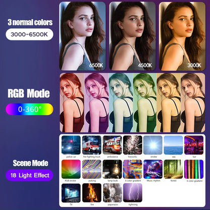 RGB Photography Video Light Stick – Colorful LED Wand with Tripod Stand for Party, Fill Light, and Speedlight
