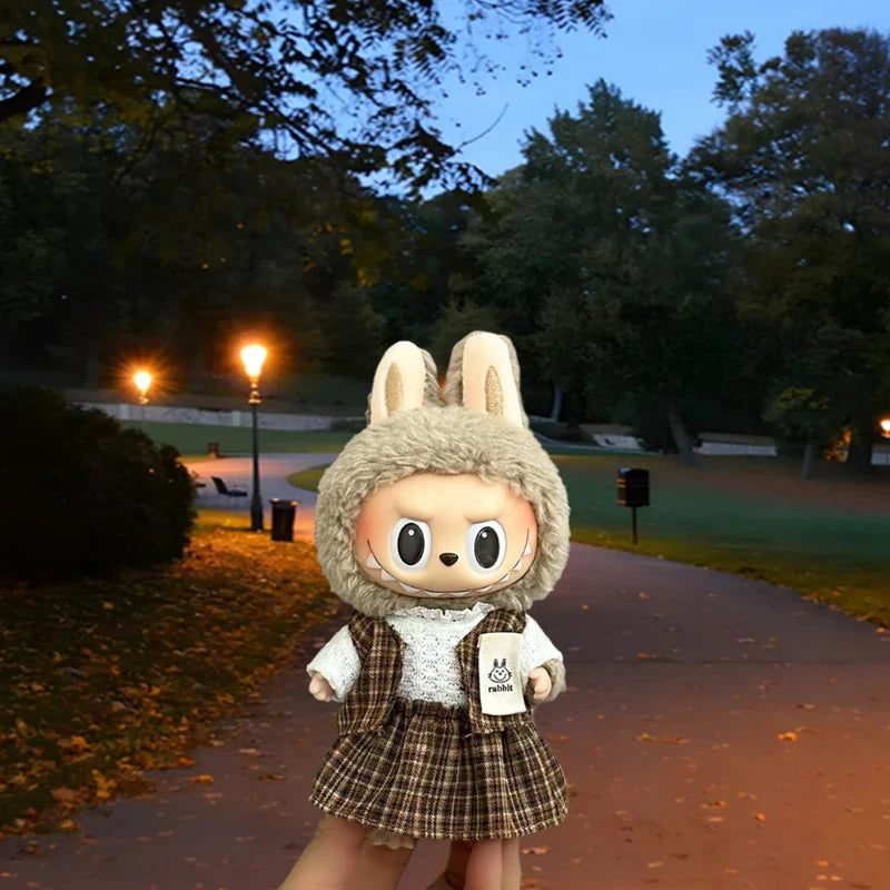 Labubu V1 V2 15/17cm Doll Clothing Set — Fashion Hoodie & Pants Korean Idol Style DIY Accessories Gift
