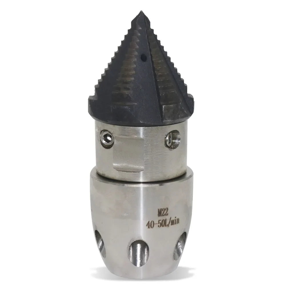 High Pressure Rotating Nozzle 1/2 M22 & 3/8 – Sewer & Sludge Cleaning Water Gun Nozzle for Pressure Washing