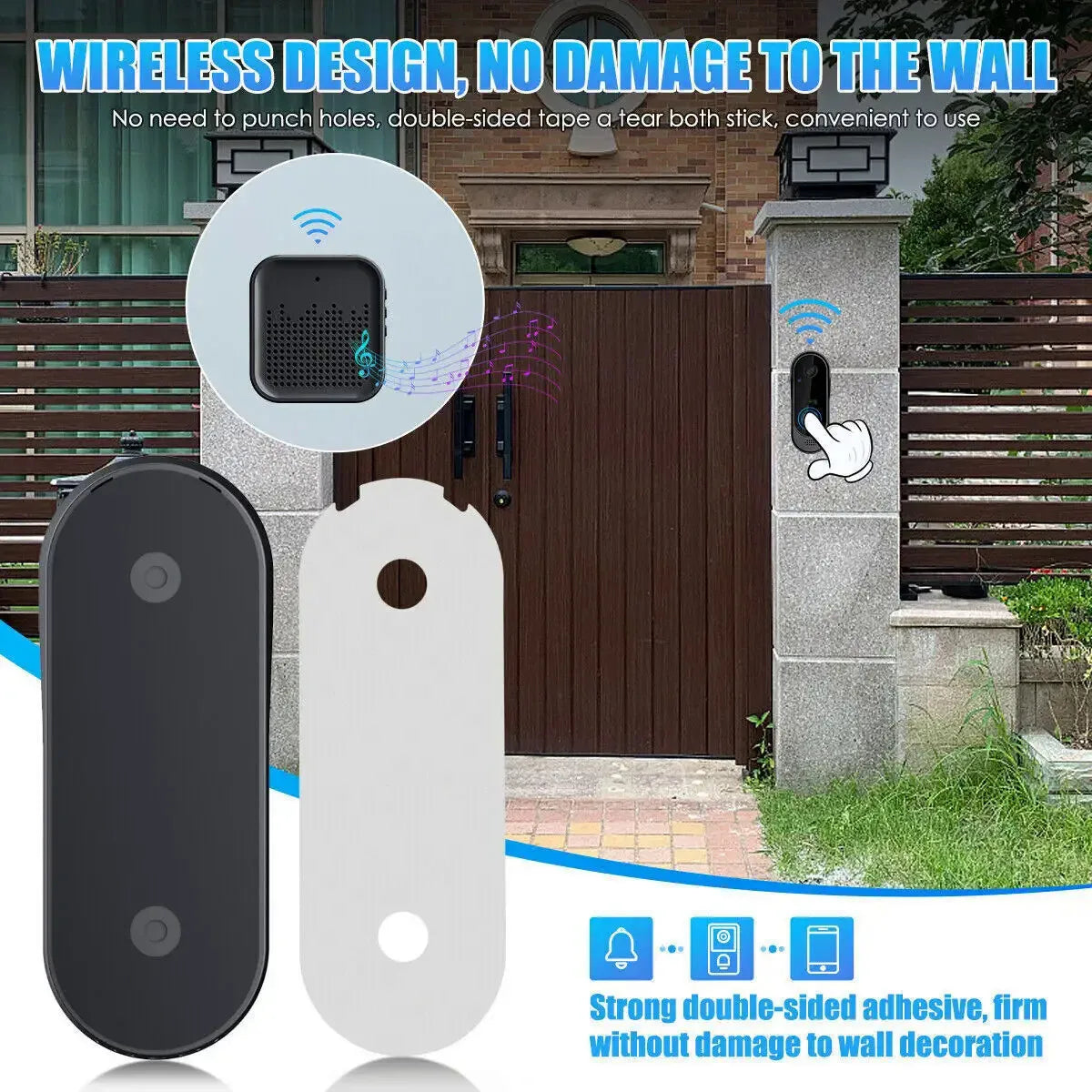 Tuya Smart WiFi Video Doorbell with Camera – Wireless HD Outdoor Security Intercom with Night Vision & Phone Access