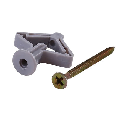 50/100Pcs Self-Drilling Drywall Anchor Kit with Screws – Nylon Expansion Anchors for Gypsum Board & Wall Mounting