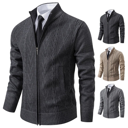 2023 Autumn & Winter Cashmere Padded Sweater Coat - Warm Casual Men’s Knitted Jacket