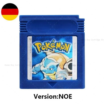 GBC Pokémon Game Cartridge Bundle – Red, Blue, Crystal, Gold, Silver, Yellow & Green, Multi-Language