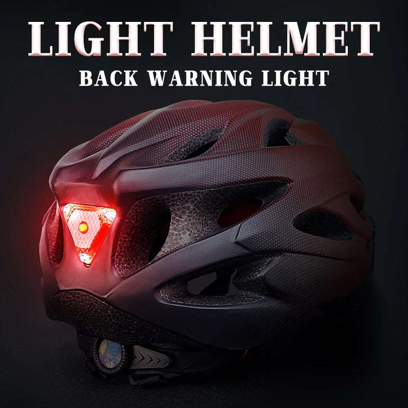 X-TIGER Cycling Helmet – Ultralight MTB Bike Helmet with LED Lights, Integrally-Molded Sports Safety Hat & Goggles Visor
