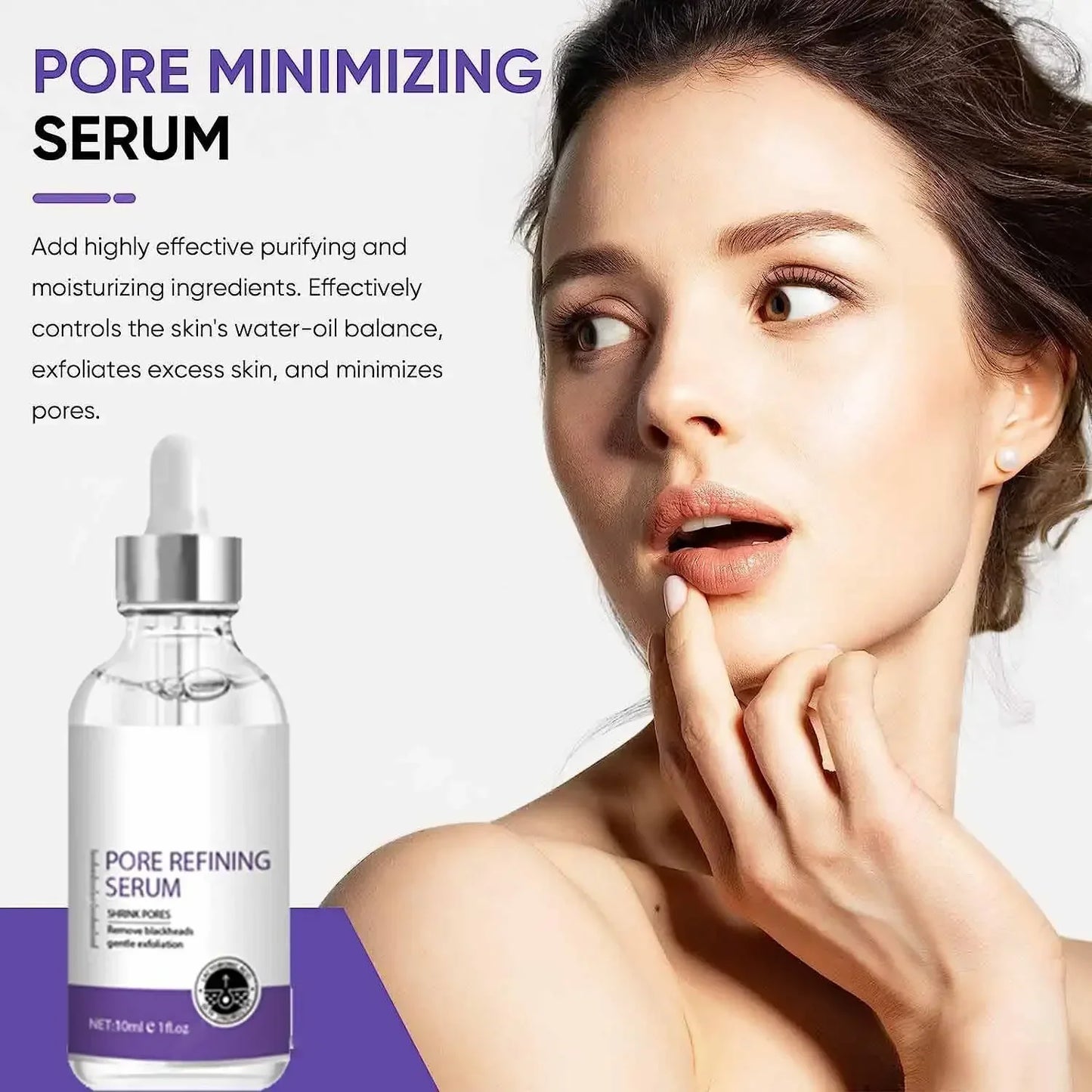 Pore Shrinking Serum – Facial Essence for Large Pore Removal, Tightening, Repairing, and Firming Skin Care