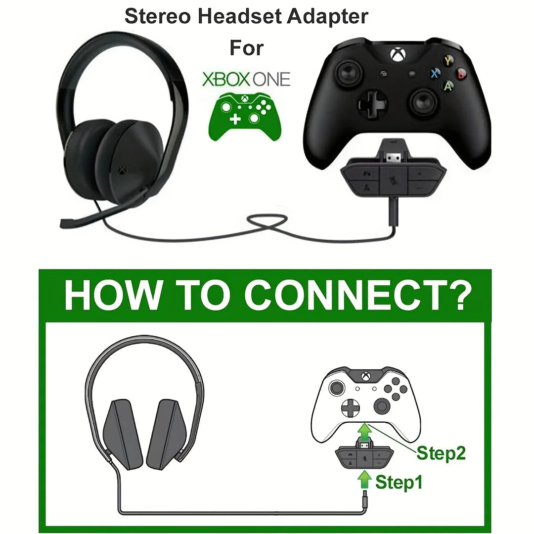 Stereo Headset Adapter for Xbox One & Series X|S – Audio Balance, Volume & Mic Control for Controllers