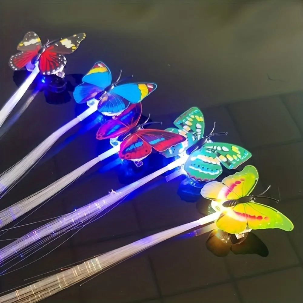 5pcs Colorful Butterfly Light-Up Braids – Wig Hair Accessories for Women | Party Hair Decor in Random Colors