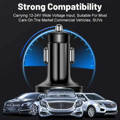 100W 6 Ports Car Charger: Fast Charging PD QC3.0 USB C Car Phone Adapter for iPhone Samsung Huawei Xiaomi - Type C Compatible