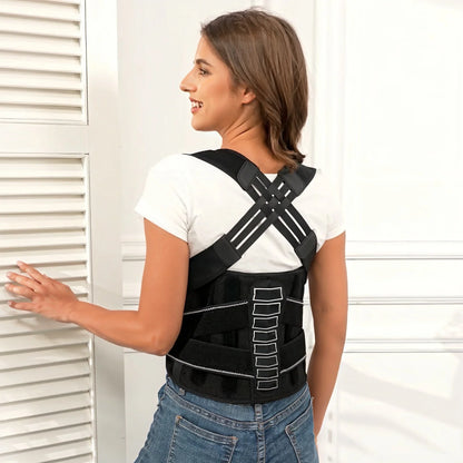 Posture Corrector for Men & Women — Adjustable Shoulder Brace & Back Straightener for Middle & Upper Spine Support