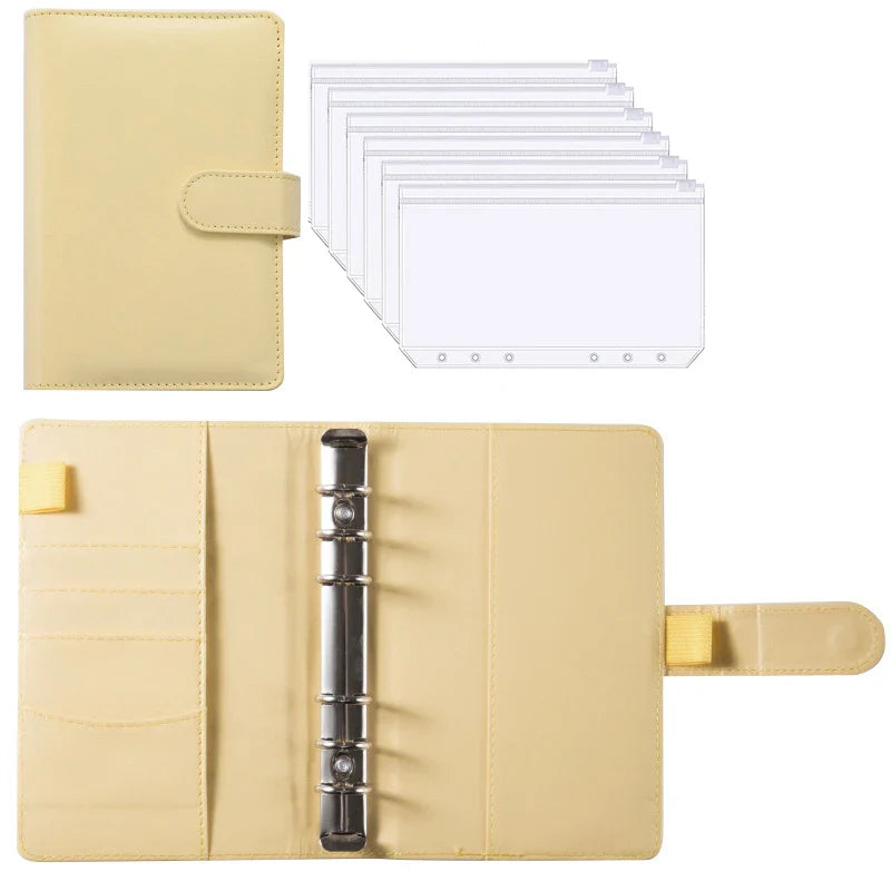 2024 A6 PU Leather Budget Binder Set – Cash Envelopes System with Binder Pockets for Money, Budget Saving & Bill Organizer
