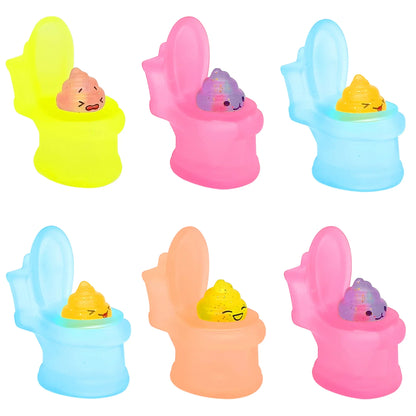 Mini Toilet Squishy Fidget Toy – Funny Pop-Up Stress Relief Sensory Toy for Kids, Party Favors & Decompression