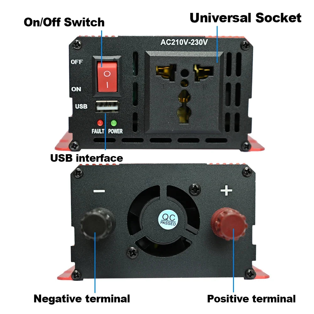 6000W Solar Power System Complete Kit – 12V to 110V/220V Off-Grid Setup with 100A Controller, 300W Panel & Inverter for Home & Camping Backup