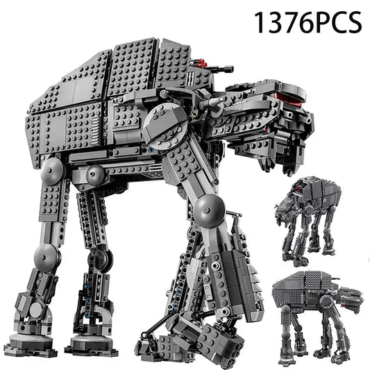 HOT TOY 1376PCS Star Space Movie Assault Walker – Creative DIY Building Toy, Compatible with 75189 for Children's Birthday