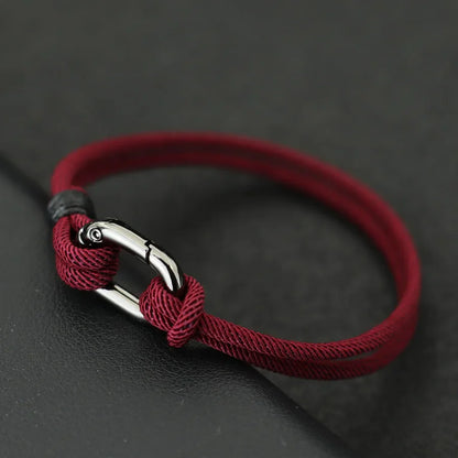 Noter Thin Thread Bracelet for Men – Handmade Braided String Charm, Outdoor Survival & Nautical Knot Pulsera
