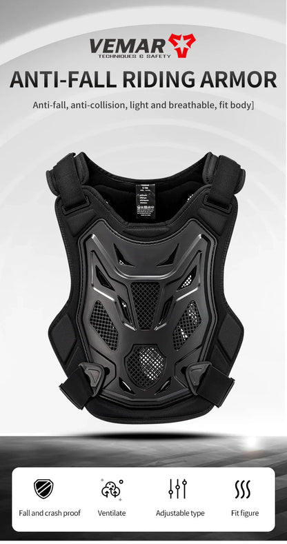Motorcycle Motocross Racing Vest – Adult Off-Road Armor Chest Protector for Dirt Bike Safety