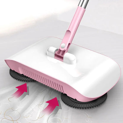 2-in-1 Hand Push Broom and Mop Combo Set - Household Dustpan and Broom for Floor Cleaning - Magic Sweeper Home Cleaning Tools