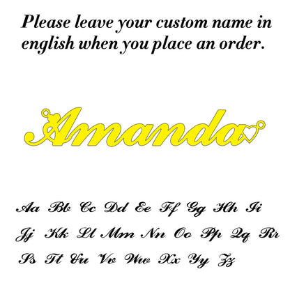 Personalized Gold Name Necklace - Custom Handmade Lip Chain Jewelry Gift for Women, Moms & Birthdays