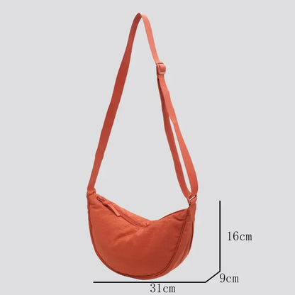 Casual Nylon Hobo Crossbody Bag for Women – Shoulder, Half Moon, Tote Travel Shopper & Purses