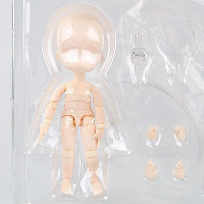 13cm Wooden Art Mannequin Figure – Male & Female Movable Body Drawing Model for Sketching, Painting & Anime Pose Reference