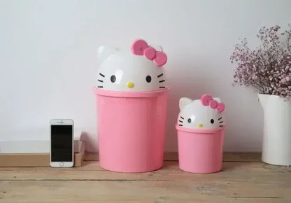 New Sanrio Hello Kitty Kawaii Dustbin – Trash Can for Living Room, Bedroom & Toilet