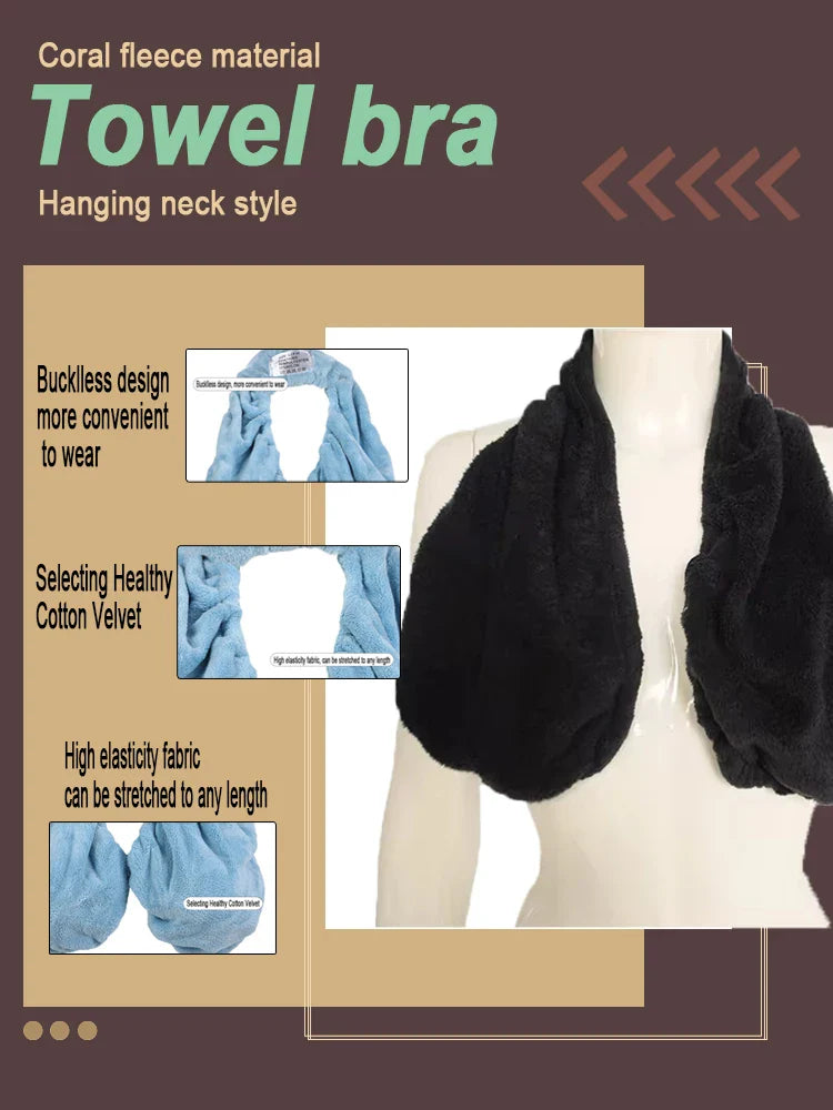 Tata Neck & Body Towel — Bath Towel with Bra Style for Neck Wrapping and Skincare Care