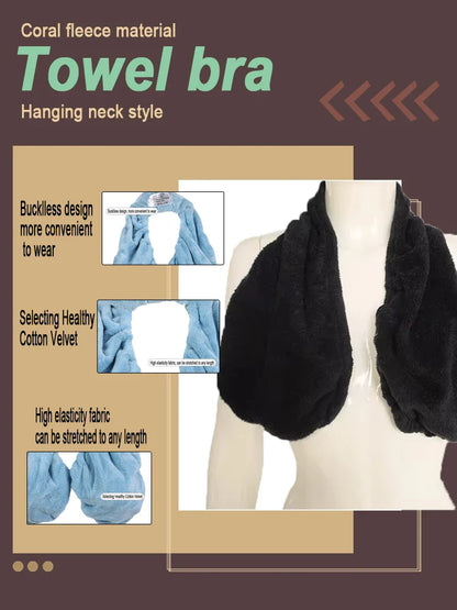 Tata Neck & Body Towel — Bath Towel with Bra Style for Neck Wrapping and Skincare Care