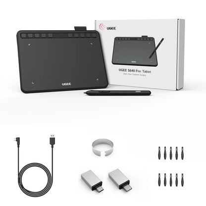 UGEE S640 Graphic Tablet – 6-Inch Digital Drawing Pad with 8192 Stylus for Android, Windows & Mac Laptops