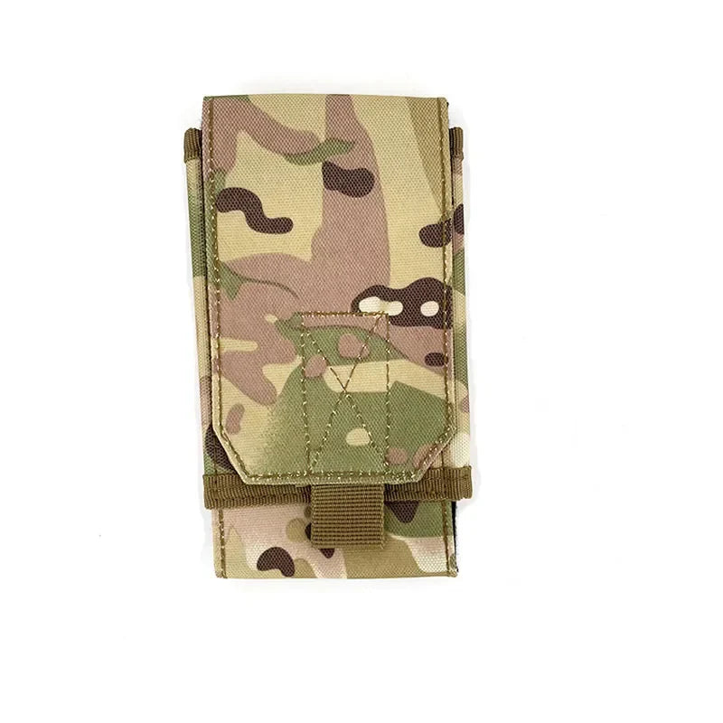 Waterproof Outdoor Camo Tactical Phone Holder – Nylon Waist Belt EDC Hunting Bag