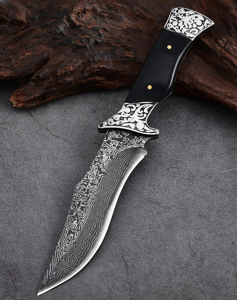 Portable Outdoor Knife – Sharp Straight Blade for Fishing, Camping, and Field Use