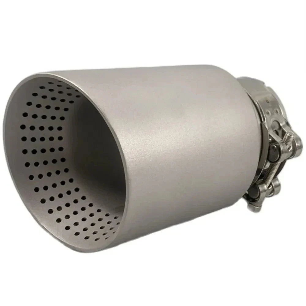 Genuine Matte 304 Stainless Steel Car Muffler Tip — Universal Exhaust Pipe Accessory