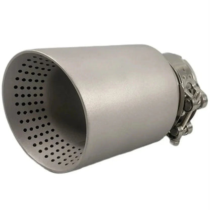 Genuine Matte 304 Stainless Steel Car Muffler Tip — Universal Exhaust Pipe Accessory