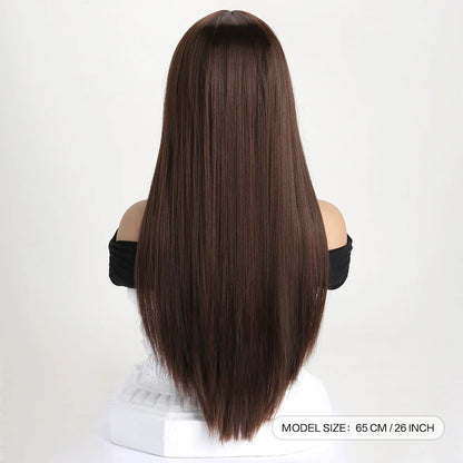 26" Long Straight Synthetic Wig for Women – Colorful Fashion Wig for Daily Wear, Halloween Costume, Party & Cosplay
