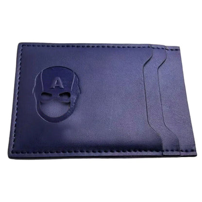 Leather Bat Wallet — Personalized Superhero Mask Card Holder, Bat ID Heroic Wallet Gift