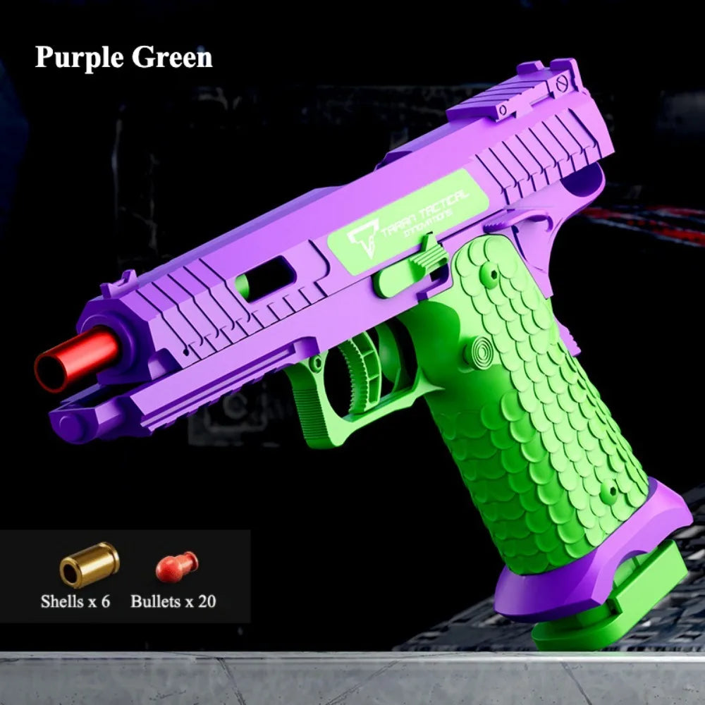 SIG17 Shell Ejecting Toy Gun – Blowback Soft Bullet Pistol with Continuous Firing Action for Kids Gift