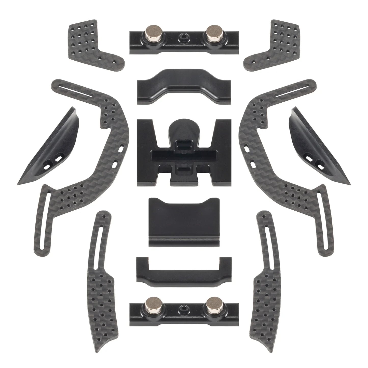 Carbon Fiber 1/24 LCG Chassis Kit - High-Clearance Adjustable Wheelbase for SCX24 Custom Performance Builds